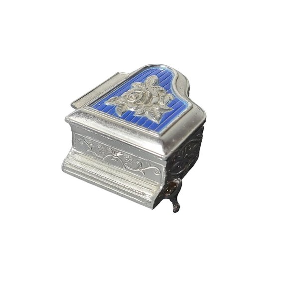 Other - Vintage Japan Piano Trinket Box with Flower Vtg Jewelry Container Musical Retro